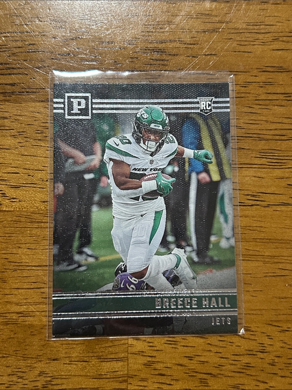 Breece Hall New York Jets Green Football Rookie Card